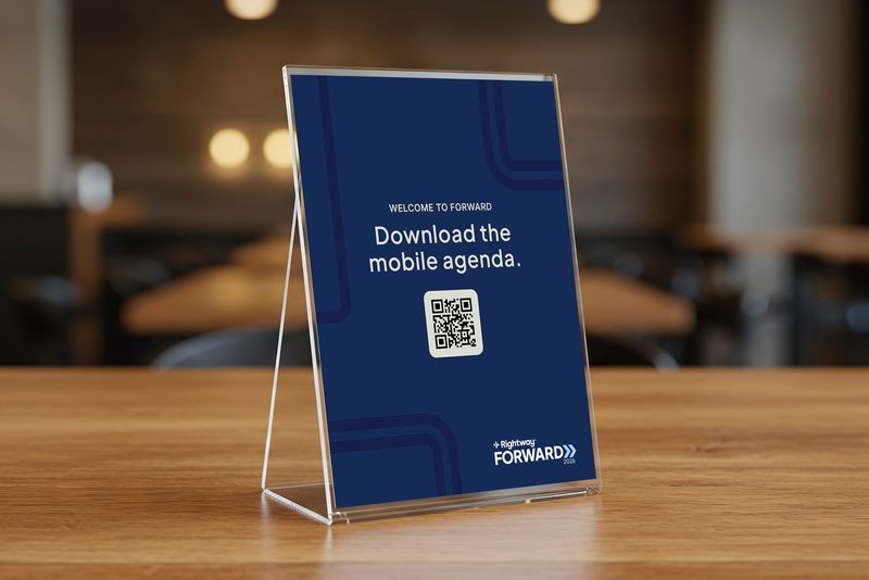 Forward printed signage