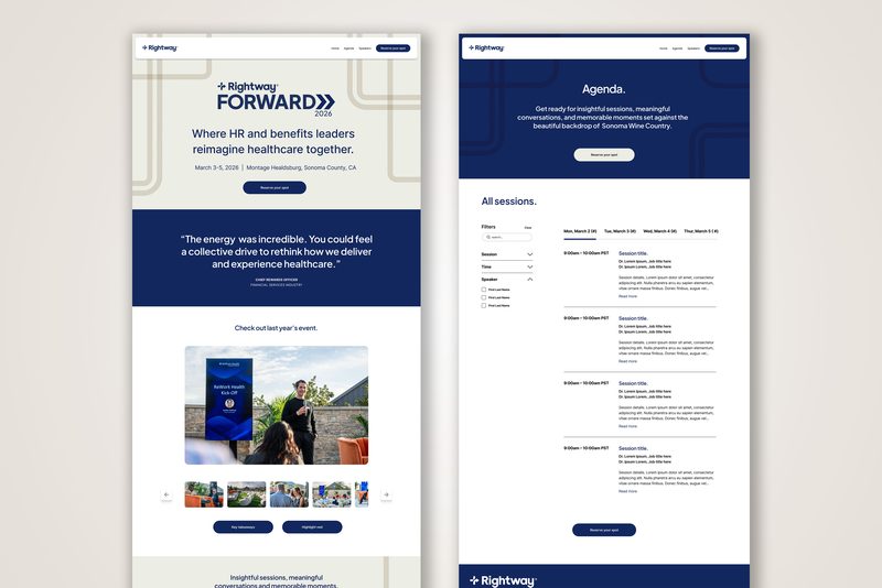 Forward event webpage